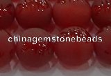 CAG8909 15.5 inches 10mm round matte red agate beads wholesale