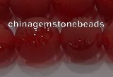 CAG8910 15.5 inches 12mm round matte red agate beads wholesale