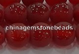 CAG8914 15.5 inches 8mm round matte red agate beads wholesale