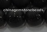 CAG8922 15.5 inches 12mm round matte black agate beads wholesale