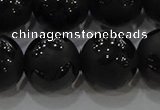 CAG8927 15.5 inches 10mm round matte black agate beads wholesale