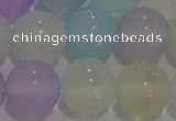 CAG8932 15.5 inches 8mm round matte colorful agate beads wholesale