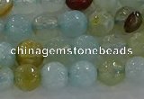 CAG8994 15.5 inches 6mm faceted round fire crackle agate beads