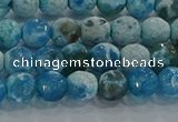 CAG9000 15.5 inches 6mm faceted round fire crackle agate beads