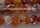 CAG9016 15.5 inches 10mm faceted round fire crackle agate beads