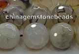 CAG9039 15.5 inches 14mm faceted round dragon veins agate beads