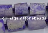 CAG9076 15.5 inches 15*17mm - 15*20mm tube dragon veins agate beads