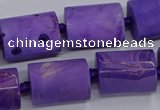 CAG9077 15.5 inches 15*17mm - 15*20mm tube dragon veins agate beads