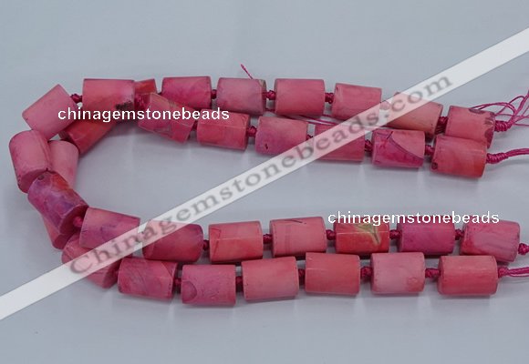 CAG9078 15.5 inches 15*17mm - 15*20mm tube dragon veins agate beads