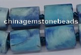 CAG9079 15.5 inches 15*17mm - 15*20mm tube dragon veins agate beads