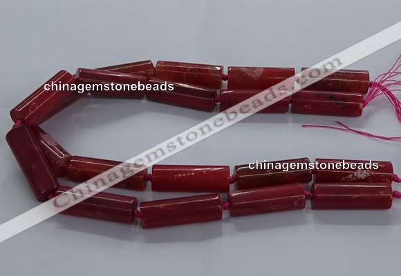 CAG9087 15.5 inches 12*46mm - 13*48mm tube dragon veins agate beads