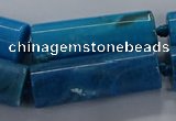 CAG9088 15.5 inches 12*46mm - 13*48mm tube dragon veins agate beads