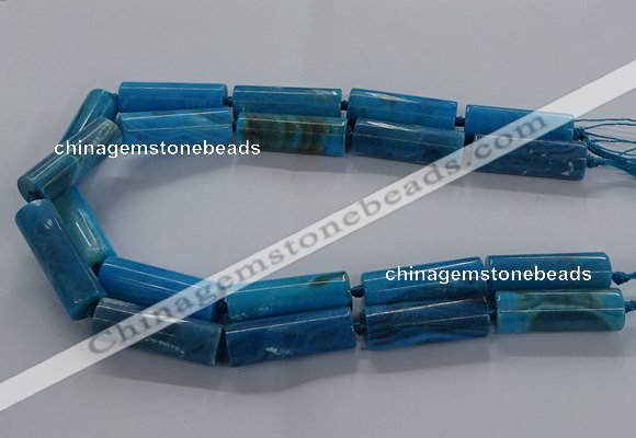 CAG9088 15.5 inches 12*46mm - 13*48mm tube dragon veins agate beads