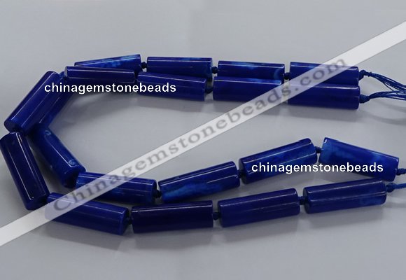 CAG9090 15.5 inches 12*46mm - 13*48mm tube dragon veins agate beads