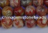 CAG9103 15.5 inches 10mm round red crazy lace agate beads