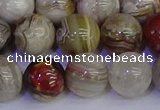 CAG9115 15.5 inches 14mm round Mexican crazy lace agate beads