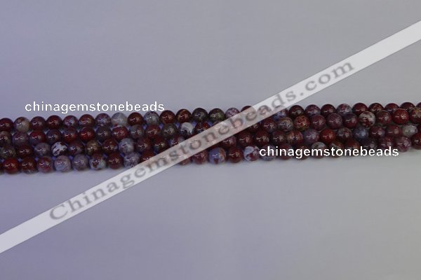 CAG9120 15.5 inches 4mm round red lightning agate beads