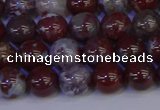 CAG9122 15.5 inches 8mm round red lightning agate beads