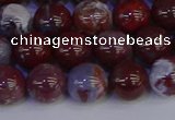 CAG9123 15.5 inches 10mm round red lightning agate beads