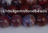 CAG9124 15.5 inches 12mm round red lightning agate beads