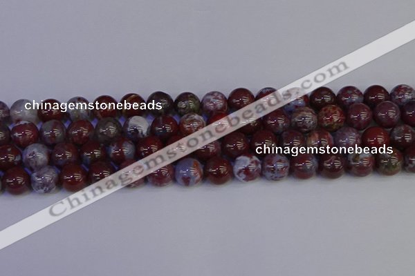 CAG9124 15.5 inches 12mm round red lightning agate beads