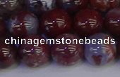 CAG9125 15.5 inches 14mm round red lightning agate beads