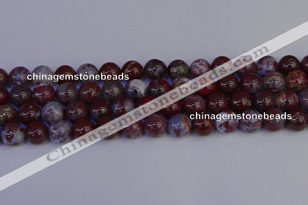 CAG9125 15.5 inches 14mm round red lightning agate beads