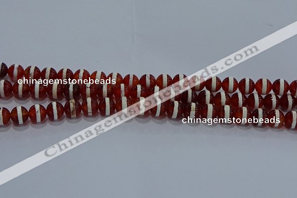 CAG9141 15.5 inches 8mm round tibetan agate beads wholesale