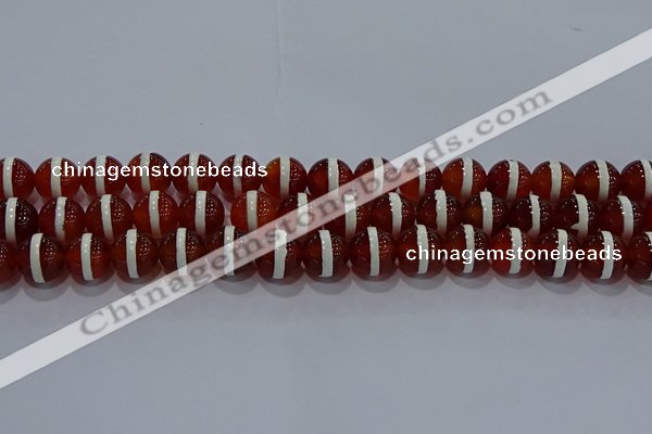 CAG9143 15.5 inches 12mm round tibetan agate beads wholesale