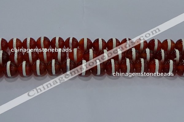 CAG9144 15.5 inches 14mm round tibetan agate beads wholesale