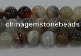 CAG9148 15.5 inches 6mm round line agate beads wholesale