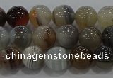 CAG9149 15.5 inches 8mm round line agate beads wholesale