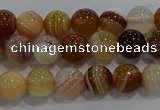 CAG9155 15.5 inches 6mm round line agate beads wholesale