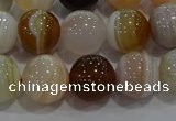 CAG9158 15.5 inches 12mm round line agate beads wholesale