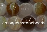 CAG9159 15.5 inches 14mm round line agate beads wholesale