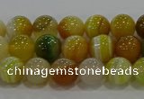 CAG9163 15.5 inches 6mm round line agate beads wholesale