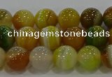 CAG9164 15.5 inches 8mm round line agate beads wholesale