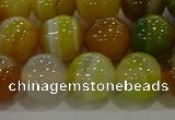 CAG9166 15.5 inches 12mm round line agate beads wholesale