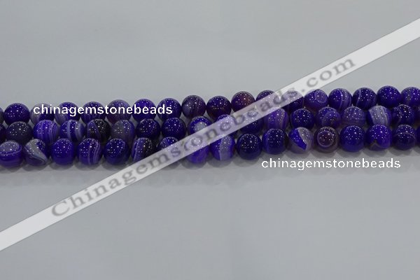 CAG9171 15.5 inches 8mm round line agate beads wholesale