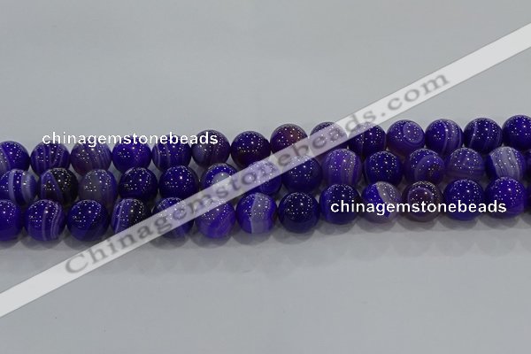 CAG9173 15.5 inches 12mm round line agate beads wholesale