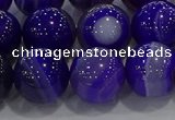 CAG9174 15.5 inches 14mm round line agate beads wholesale