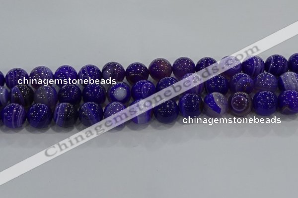 CAG9174 15.5 inches 14mm round line agate beads wholesale