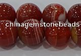 CAG9181 15.5 inches 14mm round line agate beads wholesale