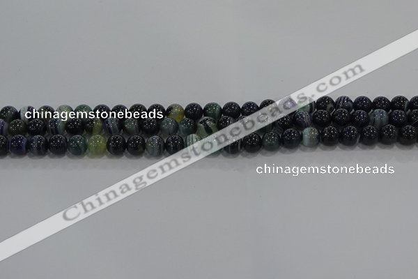 CAG9185 15.5 inches 6mm round line agate beads wholesale