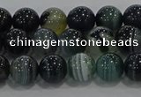 CAG9186 15.5 inches 8mm round line agate beads wholesale