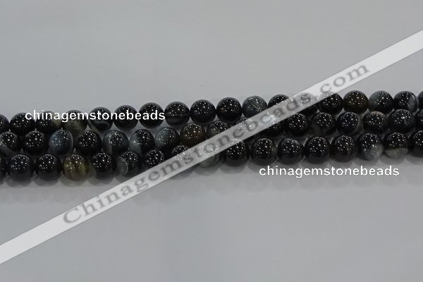 CAG9187 15.5 inches 10mm round line agate beads wholesale