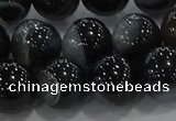 CAG9189 15.5 inches 14mm round line agate beads wholesale