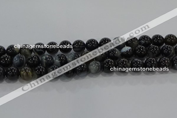 CAG9189 15.5 inches 14mm round line agate beads wholesale