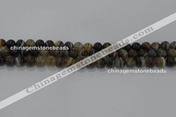 CAG9194 15.5 inches 8mm round line agate gemstone beads