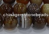 CAG9196 15.5 inches 12mm round line agate gemstone beads